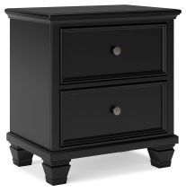Signature Design by Ashley® B687-92 Lanolee - Black - Two Drawer Nightstand