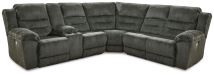 Signature Design by Ashley® 44101S1 Nettington - Smoke - 3-Piece Power Reclining Sectional With Laf Pwr Rec Loveseat W/Console