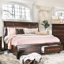 Furniture of America CM7683EK-BED Northville - Eastern King Bed - Dark Cherry