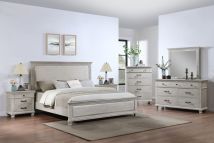 New Classic 00-B3941-36N New Classic 00-B3941-36N Silver Sands - 5/0 Queen 6 Piece Bedroom Set (Bed & Dresser & Mirror & Chest & 2 Nightstands) - Gray