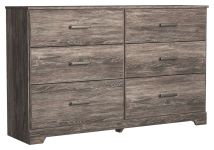 Ashley Furniture B2587-31 Ralinksi - Six Drawer Dresser - Gray