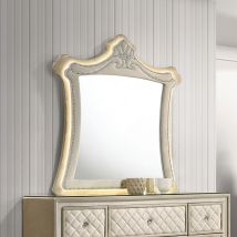 ACME BD02337 Lucienne - Mirror With LED - Beige Velvet