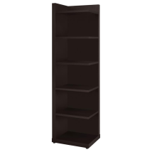 CoasterEveryday 800270 Alder - 6-Shelf Corner Bookcase - Cappuccino