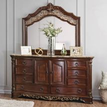Furniture of America CM7311D Menodora - Dresser - Brown Cherry