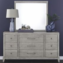 Liberty Furniture 694-BR-DM New Haven - Dresser & Mirror - Sanctuary White