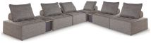 Ashley Furniture P160P14 Ashley Furniture P160P14 Bree Zee - 8-Piece Outdoor Modular Seating With 2 End Tables - Brown