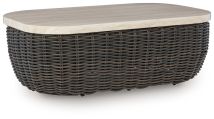 Ashley Furniture P711-701 Kimora - Rectangular Cocktail Table - Beige / Dark Brown