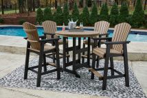 Ashley Furniture P211/613/130(2) Fairen Trail - 5 Pc. - Dining Set with 4 Chairs - Black / Driftwood
