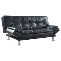 CoasterEssence 300281 Dilleston - Upholstered Tufted Convertible Sofa Bed - Black