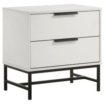 Coaster Fine Furniture 224862 Sonora - 2-Drawer Nightstand Bedside Table - White