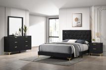 CoasterEveryday 224451KE-S4 Kendall - 4 Piece King Bedroom Set - Black