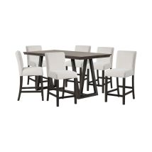 New Classic 45-4125-DW6C New Classic 45-4125-DW6C High Line - Counter Table & 6 Chairs - White