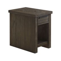 Intercon HR-TA-1624-RCV-C Hearst - Chairside Table - Reclaimed Chevron