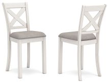 Signature Design by Ashley® D642-124 Robbinsdale - Antique White - Upholstered Barstool (Set of 2)