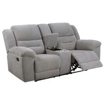 Coaster Fine Furniture 602552 Gilson - Chenille Upholstered Reclining Loveseat - Gray