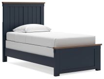 Ashley Furniture B414B2 Ashley Furniture B414B2 Landocken - Twin Panel Bed - Brown / Blue