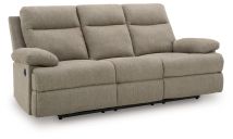 Ashley Furniture PC9140589 Side-Swipe - Reclining Sofa With Drop Down Table - Mocha