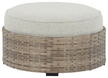 Ashley Furniture P458-814 Calworth - Beige - Ottoman With Cushion