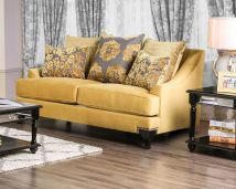 Furniture of America SM2201-LV Viscontti - Loveseat - Gold / Gray