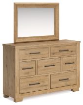 Signature Design by Ashley® B841B1 Galliden - Light Brown - Dresser And Mirror