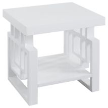 CoasterEssence 705707 Schmitt - Rectangular Side End Table - White High Gloss