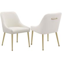 Coaster Fine Furniture 107562 Mayette - Upholstered Side Dining Chair (Set of 2) - Ivory