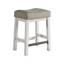 Intercon DK-BS-45W-RFO-K24 Drake - Backless Stool - Rustic White / French Oak