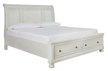 Ashley Furniture B742B3 Ashley Furniture B742B3 Robbinsdale - Queen Sleigh Bed With 2 Storage Drawers - Antique White