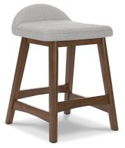 Signature Design by Ashley® D615-124 Lyncott - Light Gray / Brown - Upholstered Barstool (Set of 2)