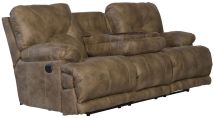 Jackson Furniture Industries 643845-1228/49-1328/49 Jackson Furniture Industries 643845-1228/49-1328/49 Voyager - Fabric Power Lay Flat Reclining Sofa With 3 Recliners And Drop Down Table - Brandy