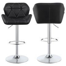 CoasterEveryday 100425 Berrington - Upholstered Adjustable Bar Stools (Set of 2) - Black