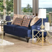 Furniture of America SM2210-LV Sisseton - Loveseat - Navy