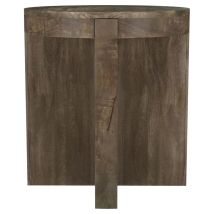 Coaster Fine Furniture 710137 Kinkaid - Round Solid Mango Wood End Table - Brown
