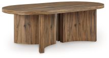 Signature Design by Ashley® T683-0 Austanny - Warm Brown - Oval Cocktail Table