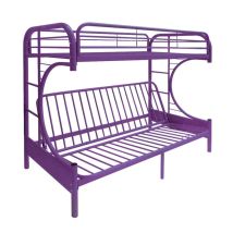 ACME 02091W-PU Eclipse - Twin Over Full Over Futon Bunk Bed - Purple