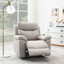 ACME LV04272 Chriki - Power Recliner With Lift & Heating & Massage - Beige Chenille & Black Finish