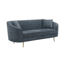 ACME LV01920 Nakendra - Sofa With 2 Pillows - Cobalt Gray