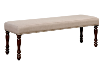 Furniture of America CM3133BN Hurdsfield - Bench - Antique Cherry / Beige