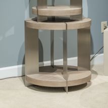 Liberty Furniture 754-OT1020 Liberty Furniture 754-OT1020 Harlow - Round End Table - Sandstone & Satin Nickel