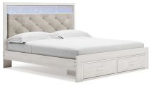 Ashley Furniture B2640B29 Altyra - King Upholstered Storage Bed - White