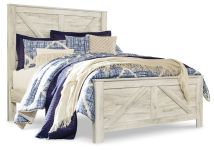 Ashley Furniture B331B6 Bellaby - Queen Crossbuck Panel Bed - Whitewash