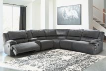 Signature Design by Ashley® 36505S20 Clonmel - Charcoal - 6-Piece Reclining Sectional