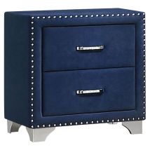 CoasterEveryday 223372 Melody - Upholstered 2-Drawer Nightstand - Pacific Blue