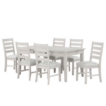New Classic 40-D4129-D6C Echo - Dining Table And 6 Chairs - Driftwood
