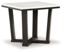 Ashley Furniture T770-2 Fostead - Square End Table - White / Espresso