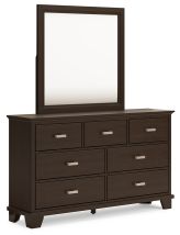 Ashley Furniture B441B1 Covetown - Dresser And Mirror - Dark Brown