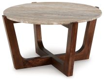 Ashley Furniture T667-8 Tanidore - Round Cocktail Table - Warm Brown