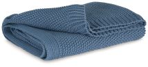 Ashley Furniture A1001087 Ashley Furniture A1001087 Gayelery - Throw (Set of 3) - Blue