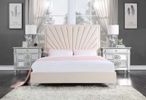 ACME BD00957Q Faiz - Queen Bed - Beige Velvet