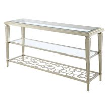 ACME LV02786 Zaba - End Table - Glass Top & Silver